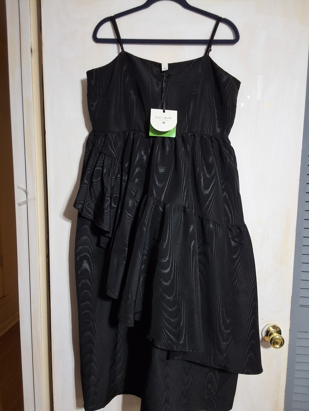 Kate Spade Black Asymmetrical Tiered Party Dress